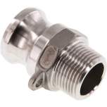 Kamlock-Stecker (F) R 3/4"(AG), Edelstahl (1.4408)