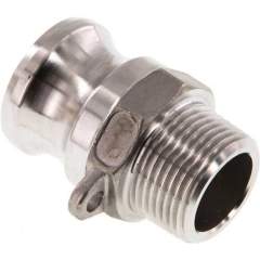 Kamlock-Stecker (F) R 3/4"(AG), Edelstahl (1.4408)