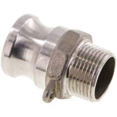 Kamlock-Stecker (F) NPT 3/4"(AG), Edelstahl (1.4408)