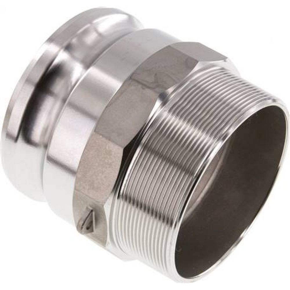 Kamlock-Stecker (F) R 4"(AG), Edelstahl (1.4408)