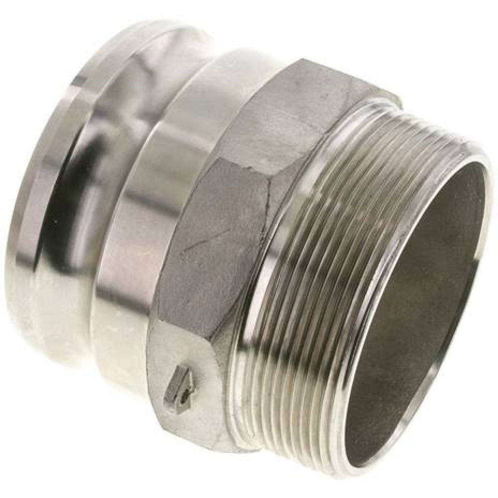 Kamlock-Stecker (F) NPT 4"(AG), Edelstahl (1.4408)