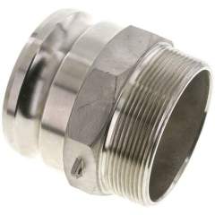 Kamlock-Stecker (F) NPT 4"(AG), Edelstahl (1.4408)