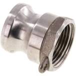 Kamlock-Stecker (A) NPT 1"(IG), Edelstahl (1.4408)