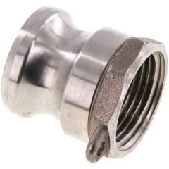 Kamlock-Stecker (A) NPT 1"(IG), Edelstahl (1.4408)