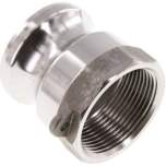 Kamlock-Stecker (A) Rp 1-1/2"(IG), Edelstahl (1.4408)