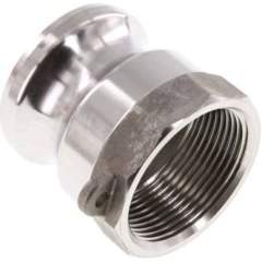 Kamlock-Stecker (A) Rp 1-1/2"(IG), Edelstahl (1.4408)
