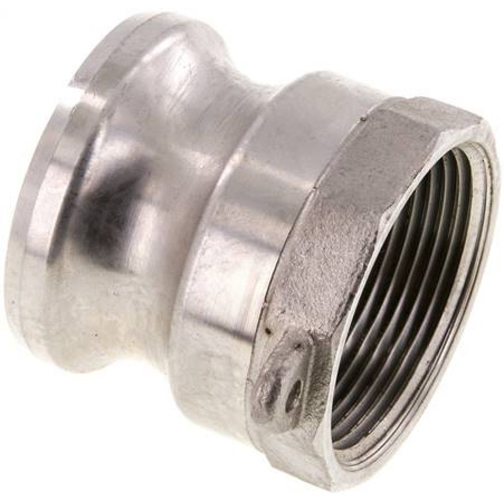 Kamlock-Stecker (A) NPT 1-1/2"(IG), Edelstahl (1.4408)