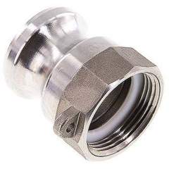 DIN/EN-Kamlock-Stecker (A/AF) G 1-1/4"(IG), Edelstahl (1.4408)