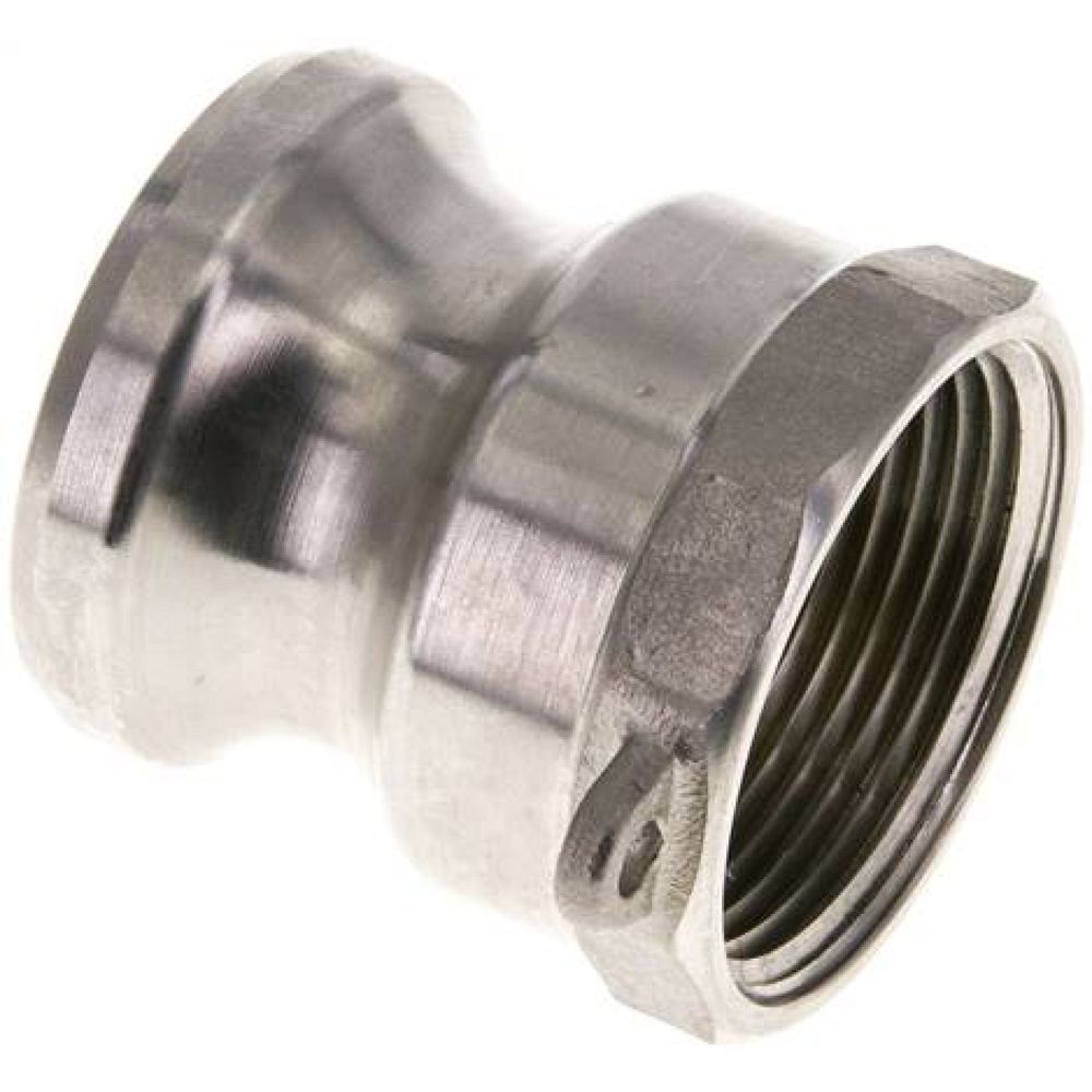 Kamlock-Stecker (A) NPT 1-1/4"(IG), Edelstahl (1.4408)