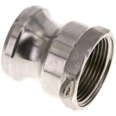 Kamlock-Stecker (A) NPT 1-1/4"(IG), Edelstahl (1.4408)