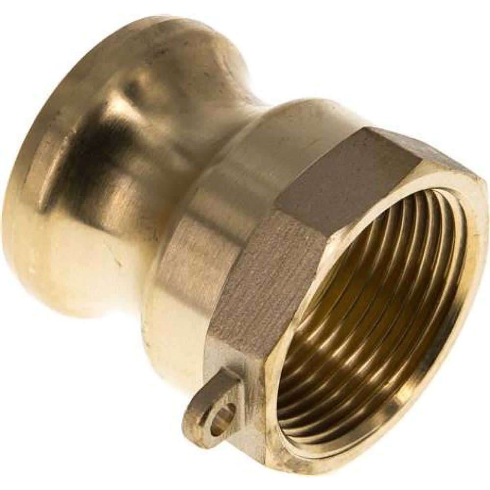 Kamlock-Stecker (A) Rp 1-1/4"(IG), Messing
