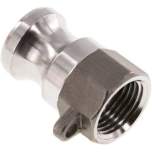 Kamlock-Stecker (A) Rp 1/2"(IG), Edelstahl (1.4408)