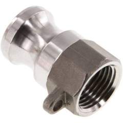 Kamlock-Stecker (A) Rp 1/2"(IG), Edelstahl (1.4408)