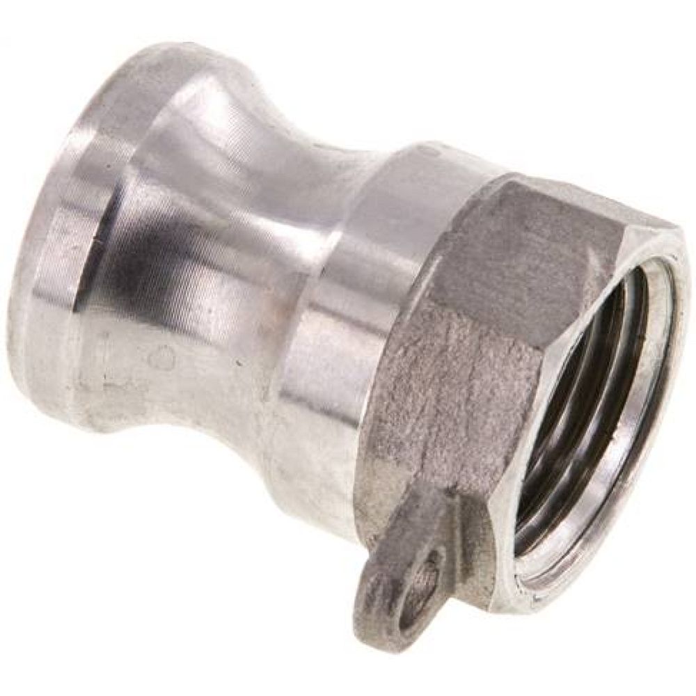 Kamlock-Stecker (A) NPT 1/2"(IG), Edelstahl (1.4408)