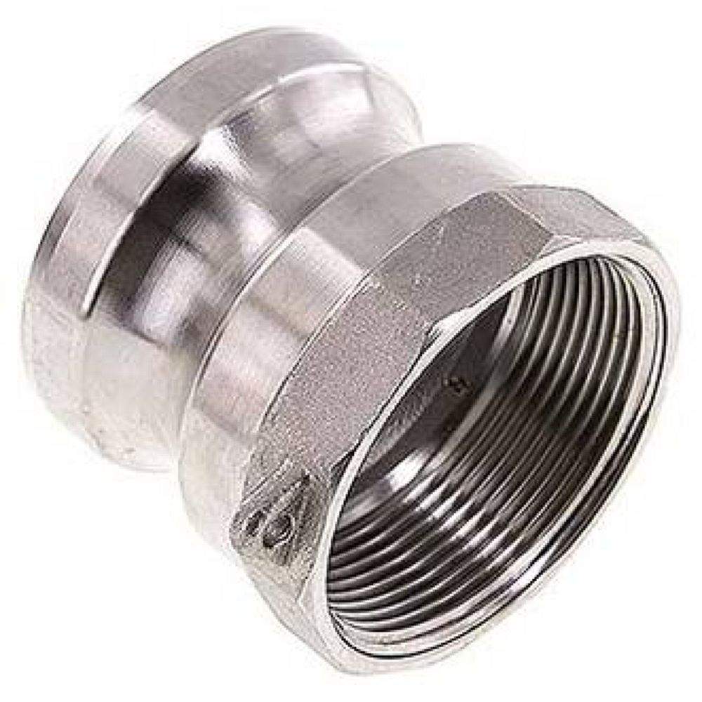 Kamlock-Stecker (A) Rp 2"(IG), Edelstahl (1.4408)