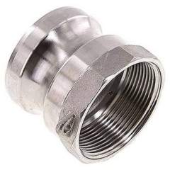 Kamlock-Stecker (A) Rp 2"(IG), Edelstahl (1.4408)