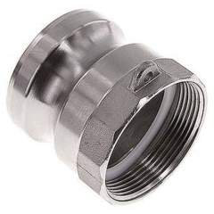 DIN/EN-Kamlock-Stecker (A/AF) G 2"(IG), Edelstahl (1.4408)