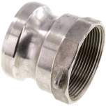Kamlock-Stecker (A) NPT 2"(IG), Edelstahl (1.4408)