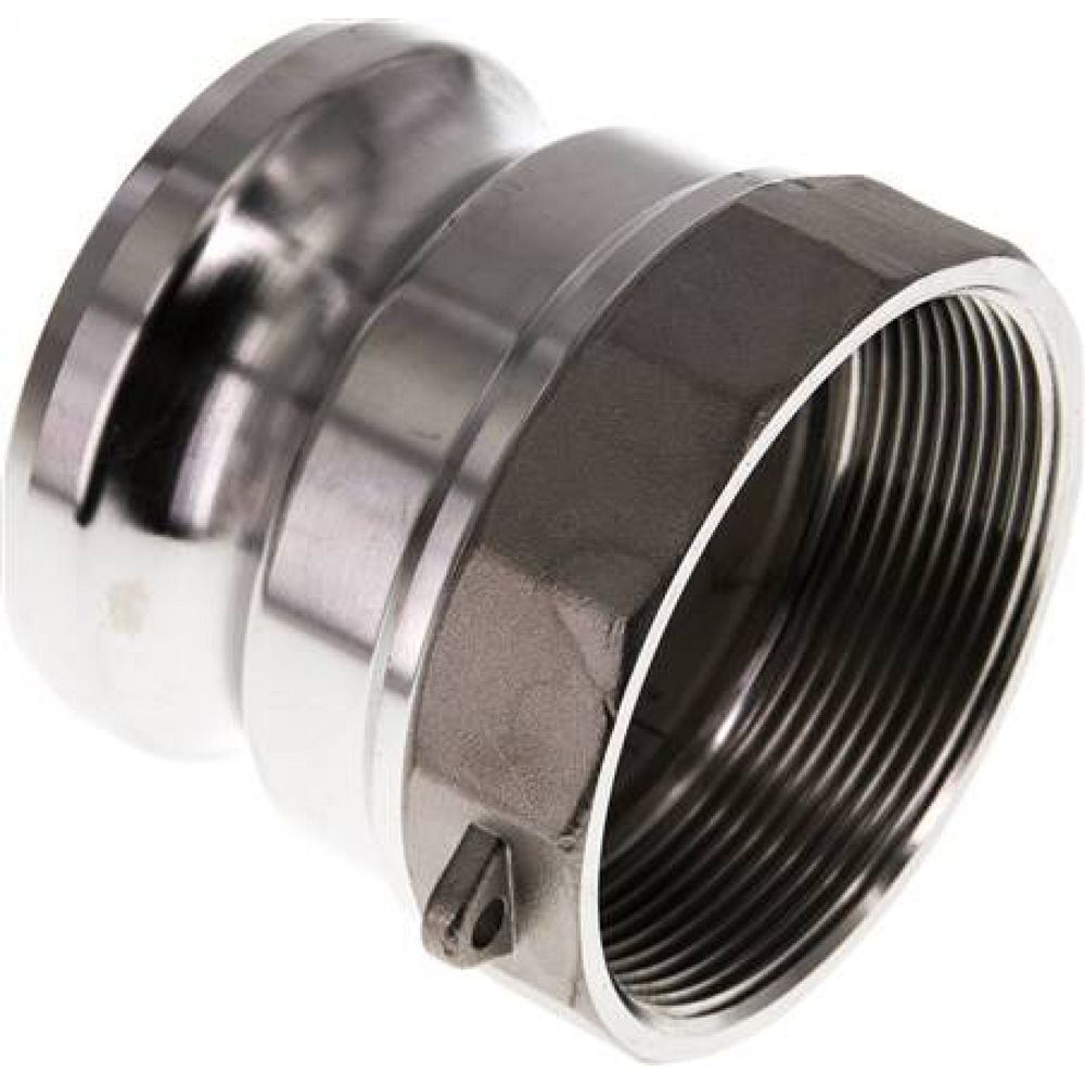 Kamlock-Stecker (A) Rp 2-1/2"(IG), Edelstahl (1.4408)