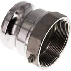 Kamlock-Stecker (A) Rp 2-1/2"(IG), Edelstahl (1.4408)