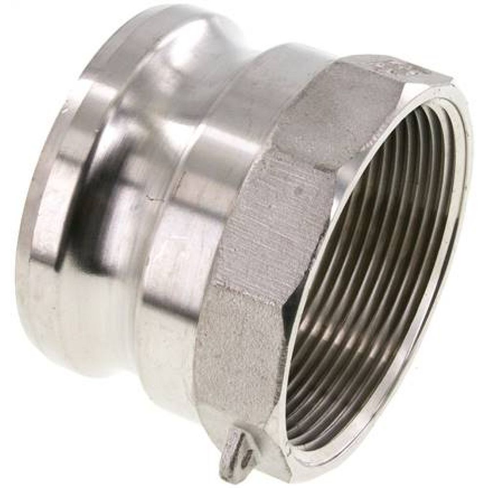 Kamlock-Stecker (A) NPT 3"(IG), Edelstahl (1.4408)