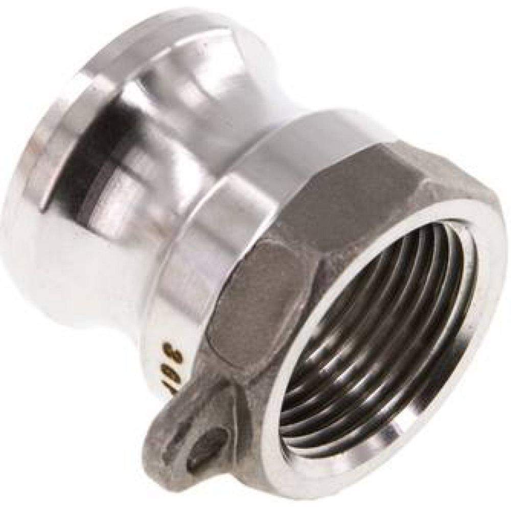 Kamlock-Stecker (A) Rp 3/4"(IG), Edelstahl (1.4408)