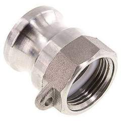 DIN/EN-Kamlock-Stecker (A/AF) G 3/4"(IG), Edelstahl (1.4408)