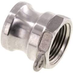 Kamlock-Stecker (A) NPT 3/4"(IG), Edelstahl (1.4408)
