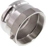Kamlock-Stecker (A) Rp 4"(IG), Edelstahl (1.4408)