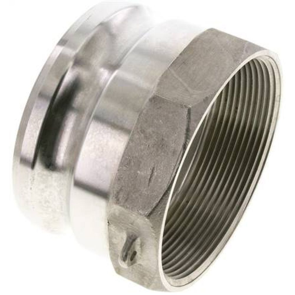 Kamlock-Stecker (A) NPT 4"(IG), Edelstahl (1.4408)