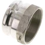 Kamlock-Stecker (A) NPT 4"(IG), Edelstahl (1.4408)