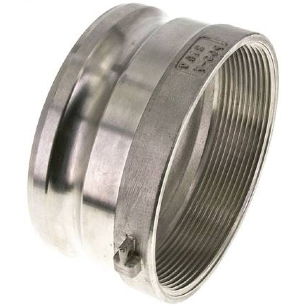 Kamlock-Stecker (A) NPT 5"(IG), Edelstahl (1.4408)