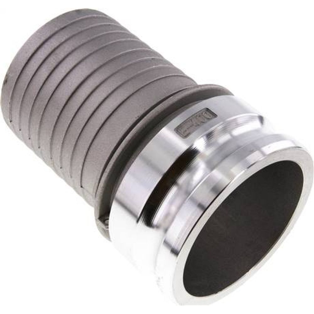 Kamlock-Stecker (E) 100 (4")mm Schlauch, Aluminium