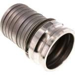 Kamlock-Stecker (E) 100 (4")mm Schlauch, Edelstahl (1.4408)