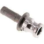 Kamlock-Stecker (E) 13 (1/2")mm Schlauch, Edelstahl (1.4408)