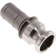 Kamlock-Stecker (E) 32 (1-1/4")mm Schlauch, Edelstahl (1.4408)