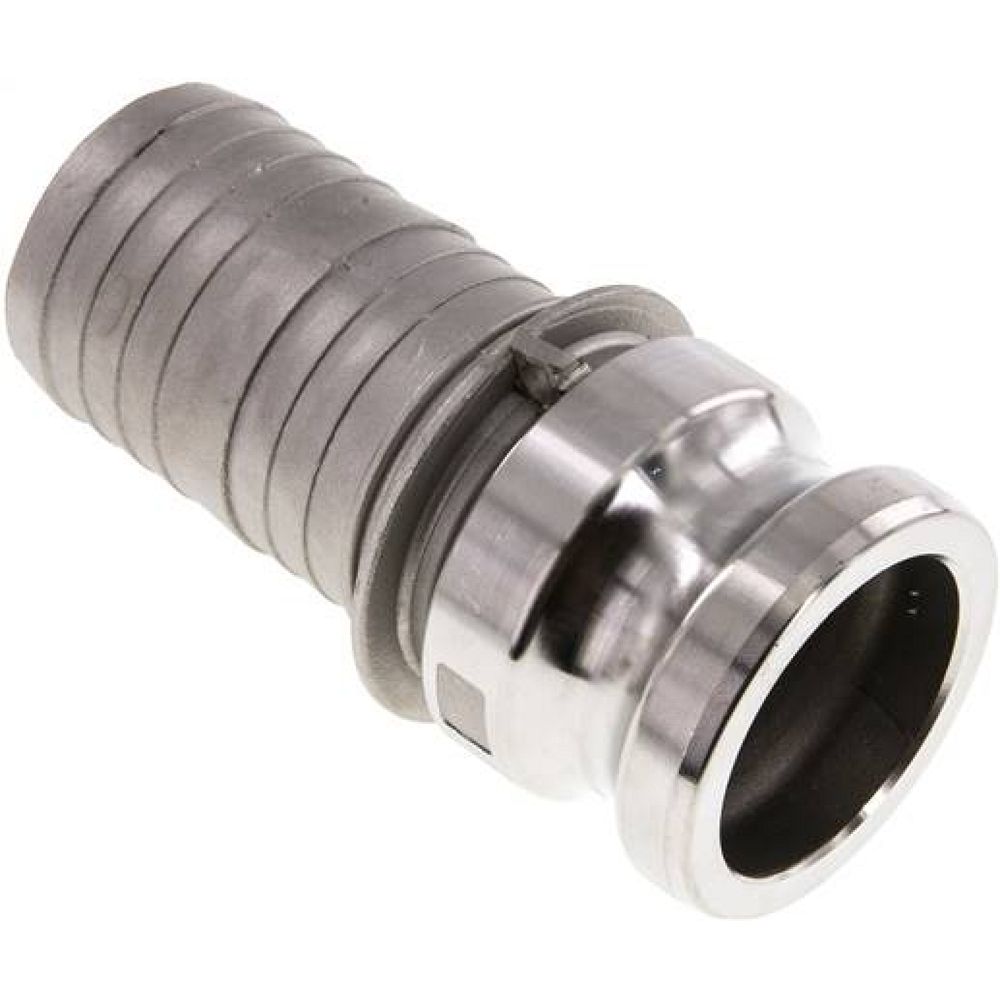 Kamlock-Stecker (E) 50 (2")mm Schlauch, Edelstahl (1.4408)