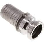 Kamlock-Stecker (E) 50 (2")mm Schlauch, Edelstahl (1.4408)