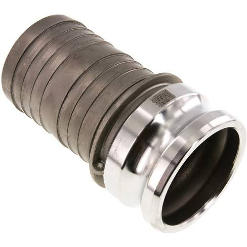 Kamlock-Stecker (E) 75 (3")mm Schlauch, Edelstahl (1.4408)