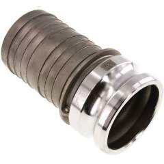 Kamlock-Stecker (E) 75 (3")mm Schlauch, Edelstahl (1.4408)