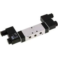 Airtec KM-09530HN-12V. 5/3-way solenoid valve, G 1/8", Centre position closed, 12V DC, Standard