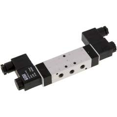 Airtec KM-09533HN-115V. 5/3-way solenoid valve, G 1/8", Centre position vented, 115V AC, Standard