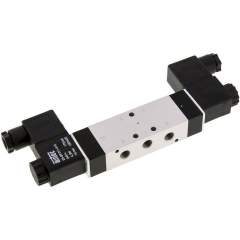 Airtec KM-09534HN-12V. 5/3-way solenoid valve, G 1/8", Centre position breathing, 12V DC, Standard