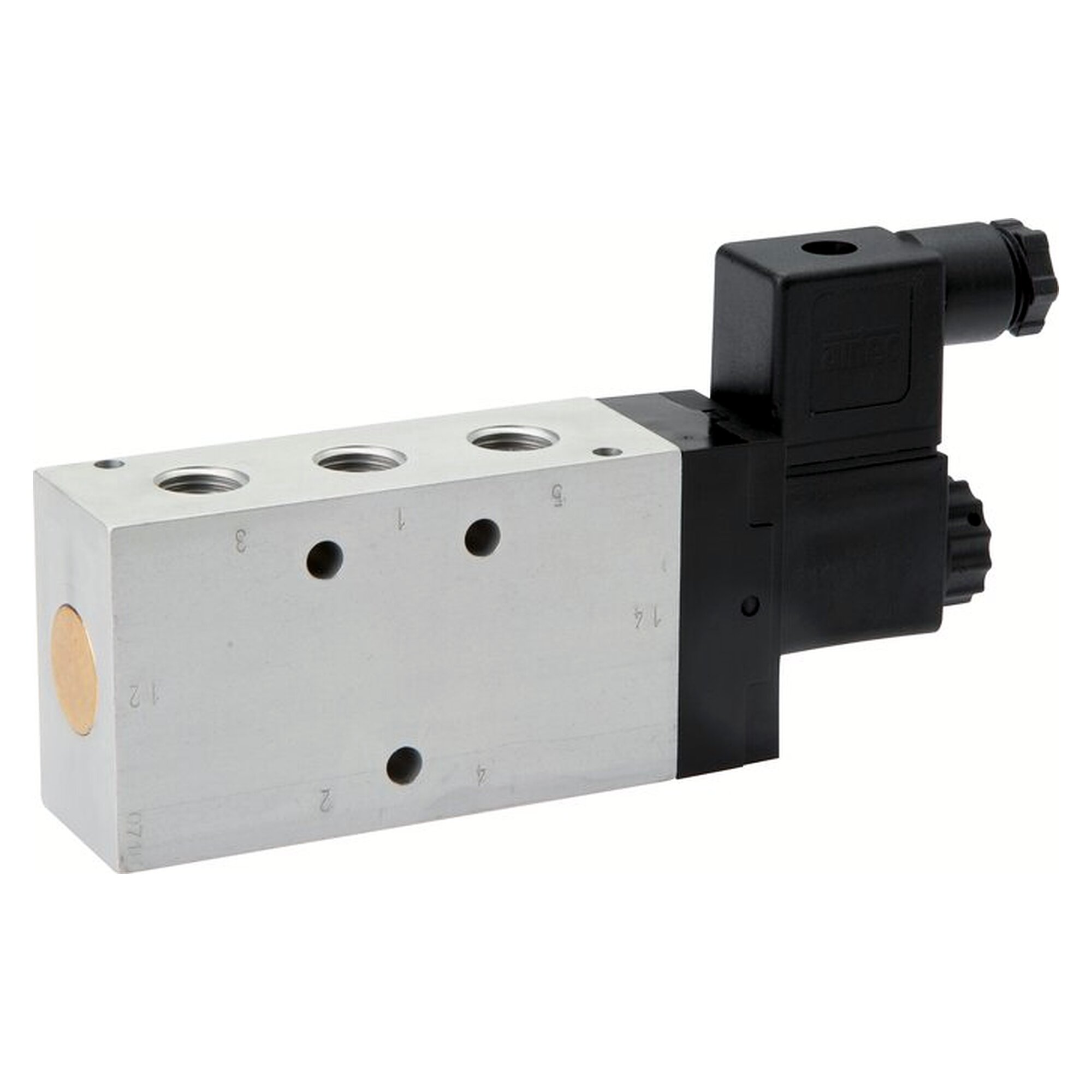 5/2-way solenoid valve, Air spring, ATEX approval, G 1/4", 230 V AC, 2100 l/min, nominal size 9 mm
