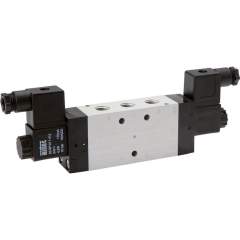 Airtec KM-10530HN-24XE*. 5/3-way solenoid valve, G 1/4", Centre position closed, 24V DC, ATEX