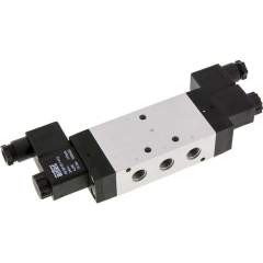 Airtec KM-10530HN-230V. 5/3-way solenoid valve, G 1/4", Centre position closed, 230V AC, Standard