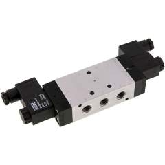 Airtec KM-10534HN-12V. 5/3-way solenoid valve, G 1/4", Centre position breathing, 12V DC, Standard