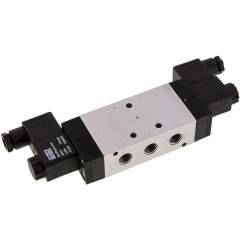 Airtec KM-10534HN-24V. 5/3-way solenoid valve, G 1/4", Centre position breathing, 24V DC, Standard
