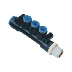 SMC KM14-04-06-01S-3. KM14, One-touch Fittings Manifold Series - Port A One-touch Fitting, Port B Rc(PT) Male Thread