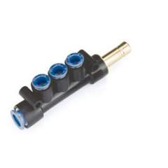 SMC KM15-06-10-3. KM15, One-touch Fittings Manifold Series - Port A One-touch Fitting, Port B One-touch Fitting Plug-in
